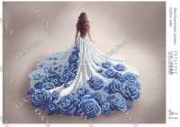 Схема під вишивку Леді блакитних троянд