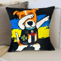 Подушка патриотическая 3D «Пес Патрон» 2718_D 12760 35х35 см черная