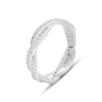 Серебряное кольцо CatalogSilver с фианитами, вес изделия 2,88 гр (2150404) 17 размер