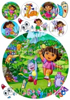 Вафельные картинки на тему: Даша путешественница (Дора мандрівниця)