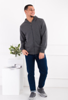 Чоловіче темно-сіре худі на блискавці