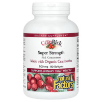 Журавлинний супер концентрат, 500 мг, CranRich, Natural Factors, 90 гелевих капсул