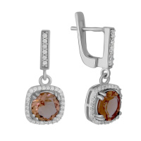 Серебряные серьги CatalogSilver с Султанит султанитом 4.5ct (2060468)