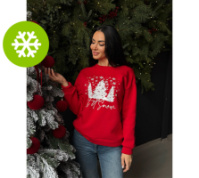 Жіночий світшот з зимовим принтом «Snow» оптом | Норма і батал