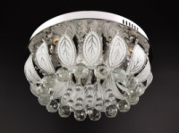 Люстра потолочная с цветной LED подсветкой с пультом 2166/400 Хром 22х40х40 см.