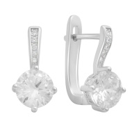 Серебряные серьги CatalogSilver с фианитами (2186717)