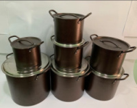 Набор посуды нержавеющий Empire 2 x 4 x 6 x 8 x 12 x 16 x 20 л мокко (7 шт.) (7371)