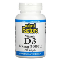 Natural Factors Vitamin D3 125 mcg (5,000 IU) 240 капсул