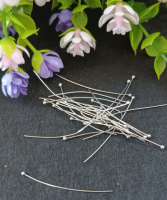 Пины с шариком 4 см. Цвет - сталь. Упаковка - 10 шт .