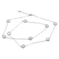 Серебряное колье CatalogSilver с натуральным перламутром, вес изделия 10,15 гр (60001362) 600 размер