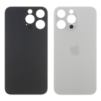 Заднее стекло корпуса для Apple iPhone 14 Pro Max Silver (белое) маленький вырез под камеру
