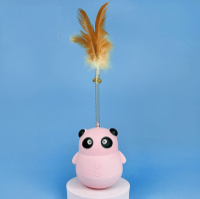 Игрушка кормушка для котов Панда 10809 8.5х25 см розовая