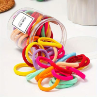 Резинки для волос 50 шт набор разноцветных резинок бесшовных для хвостиков и косичек для густых и вьющихся волос