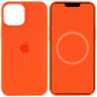 Чохол для Apple iPhone 12 Pro / 12 (6.1«») - Silicone case (AAA) full with Magsafe and Animation (Помаранчевий / Electric Orange) - купити в...