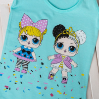 Майка на дівчинку широка бретель Лол  р.  2-3,  6-7 роки   5шт