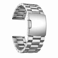 Браслет металевий Awarder 016/017 Silver 22 мм для годинника, сріблястий сталевий ремінець