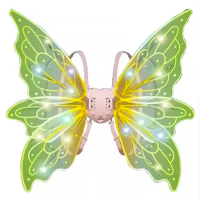 Електричні рухомі крила феї «Wings of Faerie» з підсвічуванням і звуком Салатові