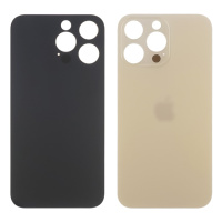 Заднее стекло корпуса для Apple iPhone 14 Pro Max Gold (золотое) маленький вырез под камеру