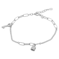 Серебряный браслет CatalogSilver с фианитами, вес изделия 3,1 гр (2172840) 1720 размер