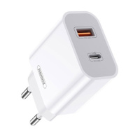 Сетевое зарядное устройство Remax RP-U68 USB/ Type-C QC PD белое