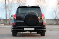 Задние уголки AK003-double Черный (2 шт., нержавейка) для Toyota Rav 4 2006-2013 гг