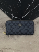 Гаманець Coach великий напис чорний