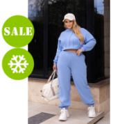 Спортивний костюм на флісі з коротким худі «Navi» | Батал | Розпродаж моделі