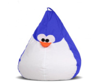 Кресло-груша Пингвин Цвет голубой размер 60*90