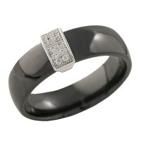 Серебряное кольцо CatalogSilver с керамикой, вес изделия 4,11 гр (1221426) 18 размер