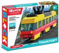 Конструктор Iblock PL-921-380 Трамвай  желтый (PL-921-380)