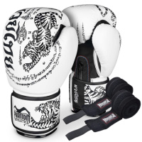 Боксерські рукавиці Phantom Muay Thai White 14 унцій (капа в подарунок)