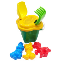 Набор для песочницы «Колокольчик №1» 0978 ведерко, лопатка, грабли Зеленый