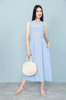 Літня сукня з софту «Wendy» оптом | Норма і батал | Розпродаж моделі Блакитний, 46-48