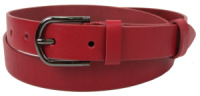Женский кожаный ремень, пояс Skipper, красный 3 см