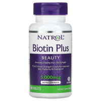 Natrol Biotin Plus 5,000 mcg 60 таблеток