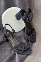 Босоножки женские, цвет синий, 243RE263