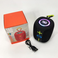 Портативная Bluetooth колонка TG658 8W с RGB подсветкой, Беспроводная колонка мощная. Цвет: черный