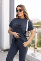 Спортивний костюм з футболкою «Cover» | Норма і батал Графіт, 50-52