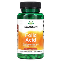 Swanson Folic Acid 800 mcg 250 капсул