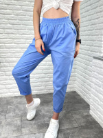 Літні штани з підворотом «Hunter» оптом | Норма | Розпродаж моделі Блакитний, 46-48