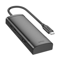 Адаптер переходник Hoco HB43 7в1 Type-C black