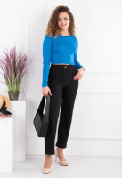 Жіночі чорні брюки в смужку