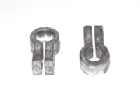 Комплект акумуляторних ремонтних клем + та - (без проводів) свинцевих (скоба)