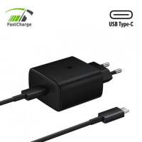 Блок питания для телефона + кабель, 45W PD Adapter USB-C Черный, устройство для зарядки телефона, адаптер (ST)