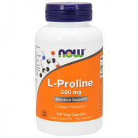 L-Пролин, 500 мг, Now Foods, L-Proline, 120 растительных капсул