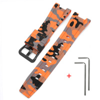 Ремінець для Casio G-Shock GST-W300 Camo Orange BK полімерний помаранчевий камуфляж