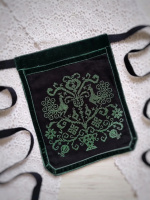 Гаман жіночий чорно-зелений