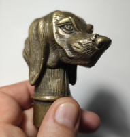 Рукоятка для трости «Охотничья собака», художественное литье из бронзы.
