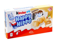 Печенье с молочной и ореховой начинкой Kinder Happy Hippo Haselnuss, 103,5 г