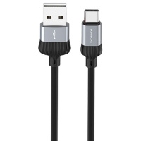 USB зарядний кабель Borofone BX28 Dignity USB to Type-C (1m) Metal gray - купити в SmartEra.ua